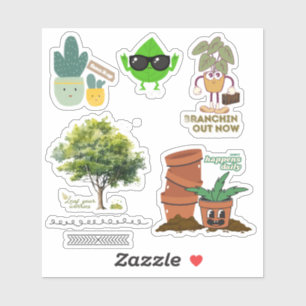 Plant Lover Sticker Sheet—Punny Mix
