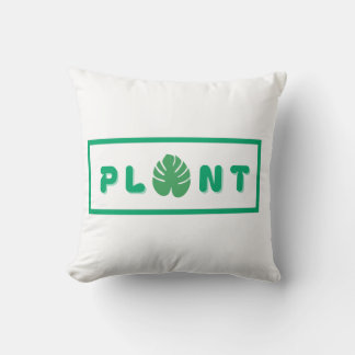 plant lover with a green heart throw pillow