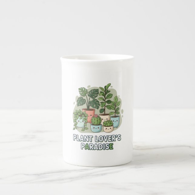 Plant Lover's Paradise Bone China Mug (Front)