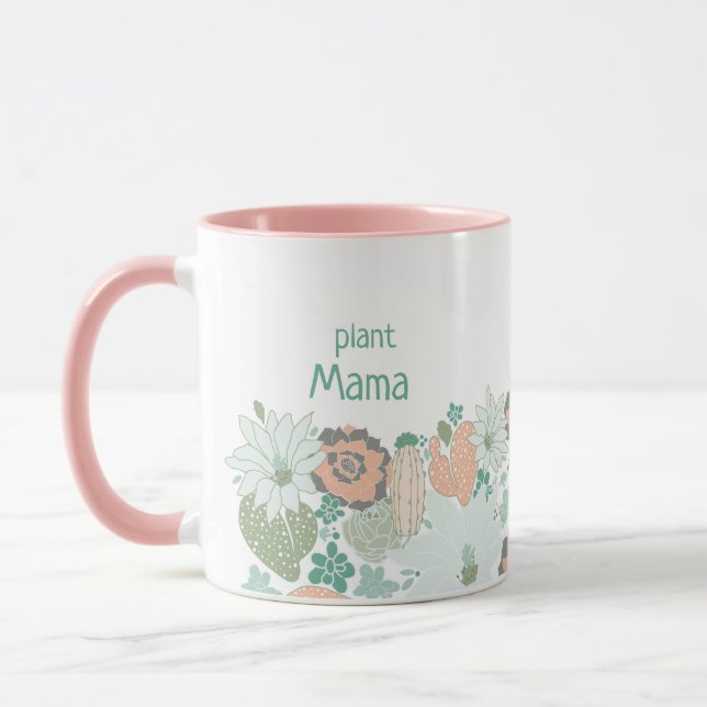 Plant Mama Cactus Succulents Personalize Mug (Left)