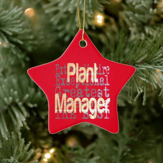 Plant Manager Extraordinaire Ceramic Ornament (Tree)