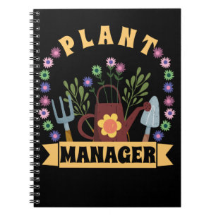 Plant Manager Mom Grandma Office Gardener Notebook