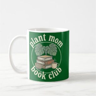 Plant Mom Book Club Retro Design Coffee Mug