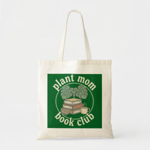 Plant Mom Book Club Retro Design Tote Bag