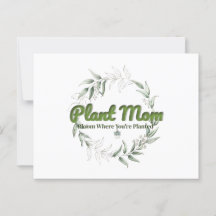 Plant Mom Botanical Thank You Postcard