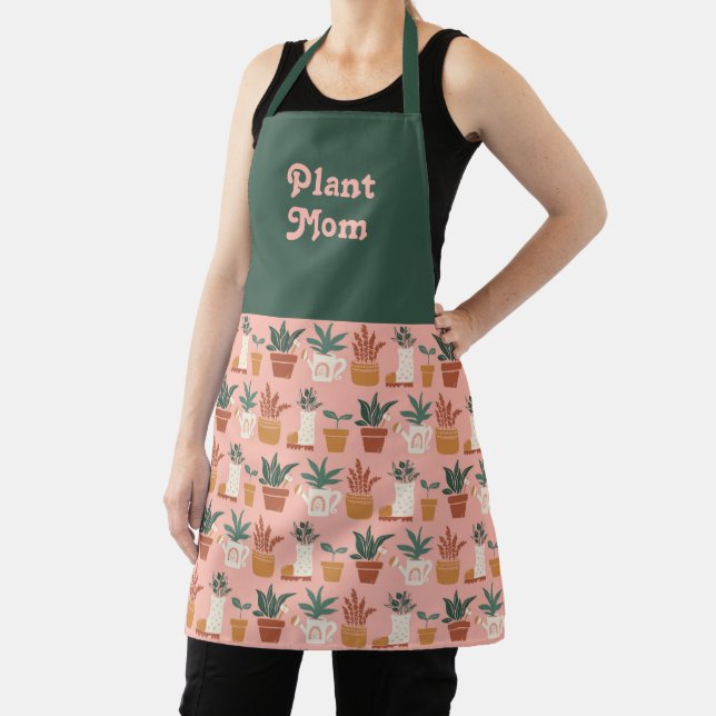 Plant Mom Cute Gardening Gift Apron (Insitu)