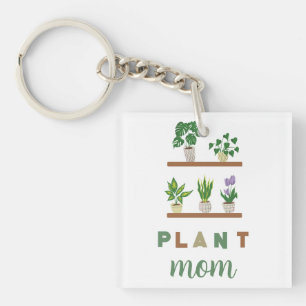 Plant Mom Gift Tropical Greenery  Keychain