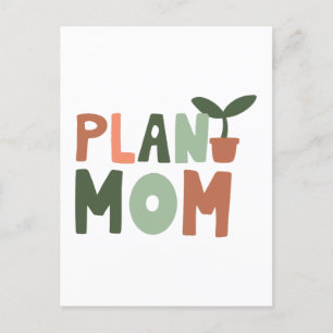 Plant mom holiday postcard