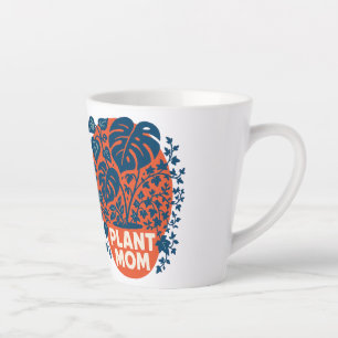 Plant Mom Houseplants Art Monstera Pothos Latte Mug