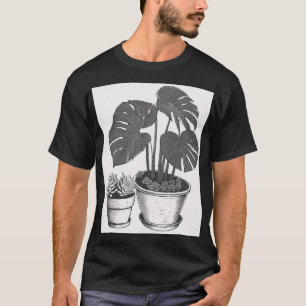 Plant Mom Plant Dad Gardening Botanical Illustrati T-Shirt