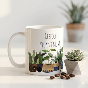 Plant Mom Pot Plant House Plants & Cactus name Coffee Mug