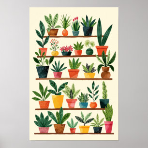 Plant Mom Watercolor Poster