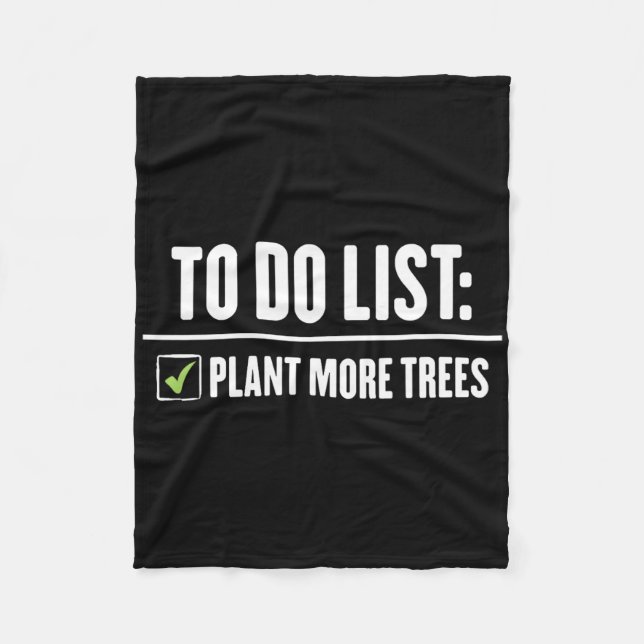 Plant More Trees Happy Arbor Day  Fleece Blanket (Front)
