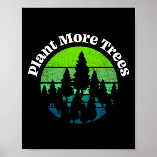 Plant More Trees Tree Hugger Earth Day Environment Poster