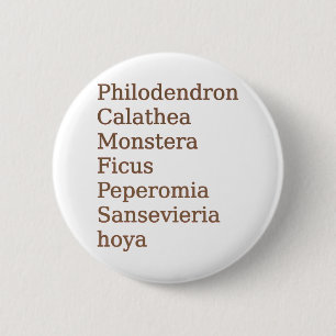 Plant Name 2 Inch Round Button