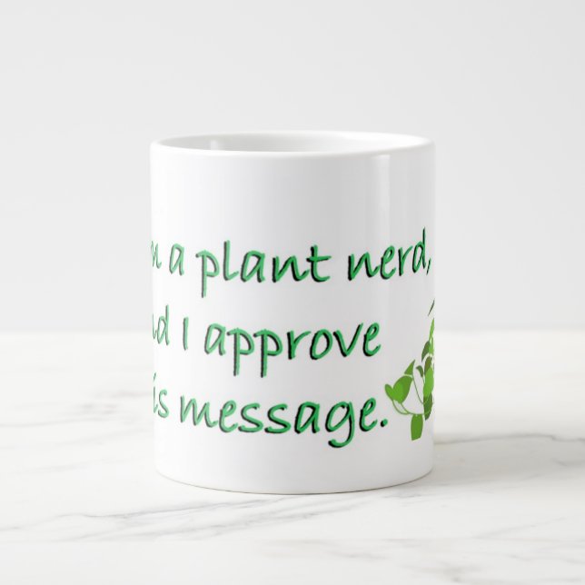 PLANT NERDS UNITE!  LARGE COFFEE MUG (Front)