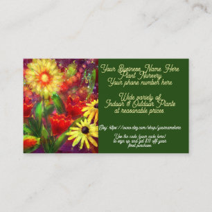 Plant Nursery Indoor Outdoor Shop Sales Etsy  Business Card