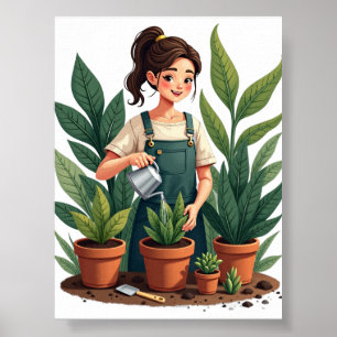 Plant Parent Gardening Houseplants Cozy Botanical Poster