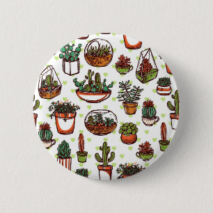 Plant pattern 2 inch round button