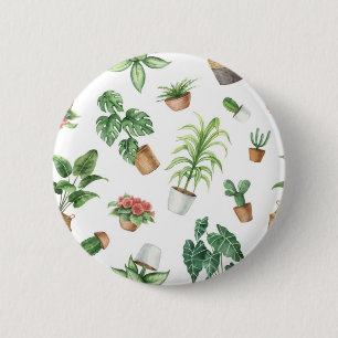 Plant pattern 2 inch round button