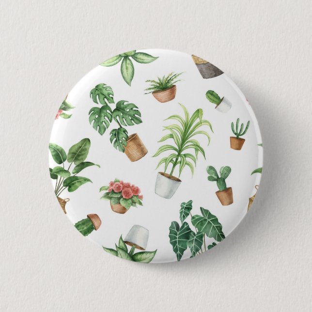 Plant pattern 2 inch round button (Front)