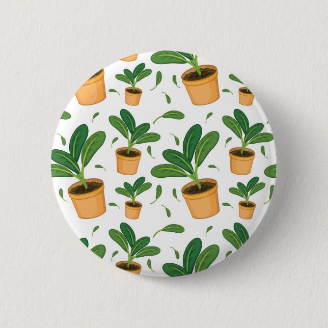 Plant pattern 2 inch round button (Front)