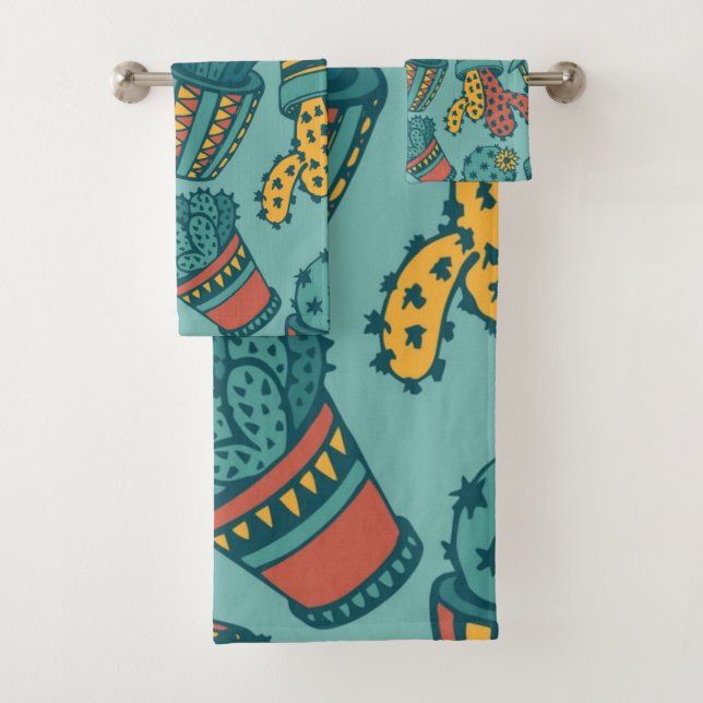 Plant pattern bath towel set (Insitu)