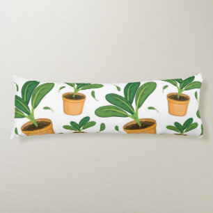 Plant pattern body pillow