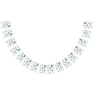 Plant pattern bunting flags