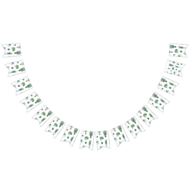 Plant pattern bunting flags (All)