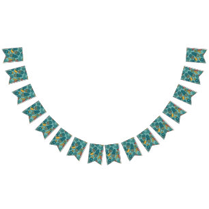 Plant pattern bunting flags