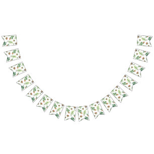 Plant pattern bunting flags