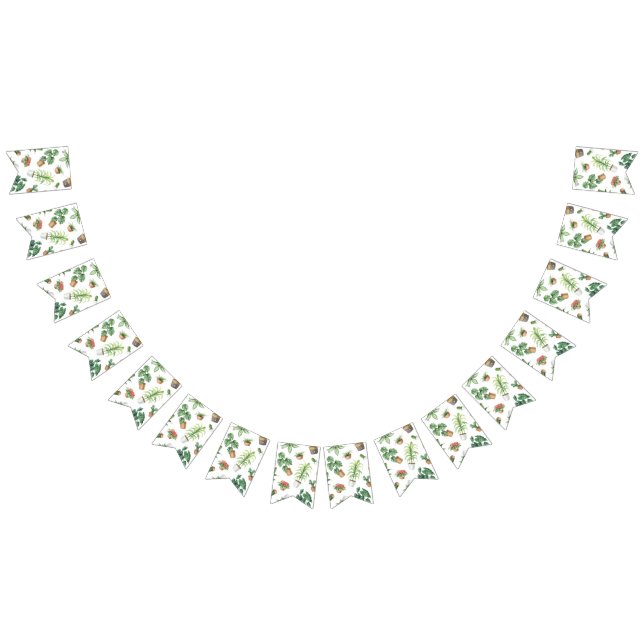 Plant pattern bunting flags (All)