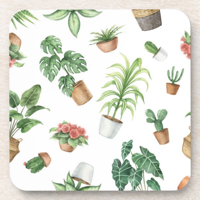 Plant pattern coaster (Front)