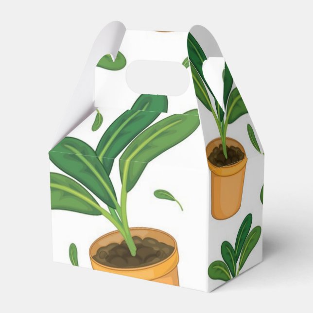Plant pattern favor box (Front Side)