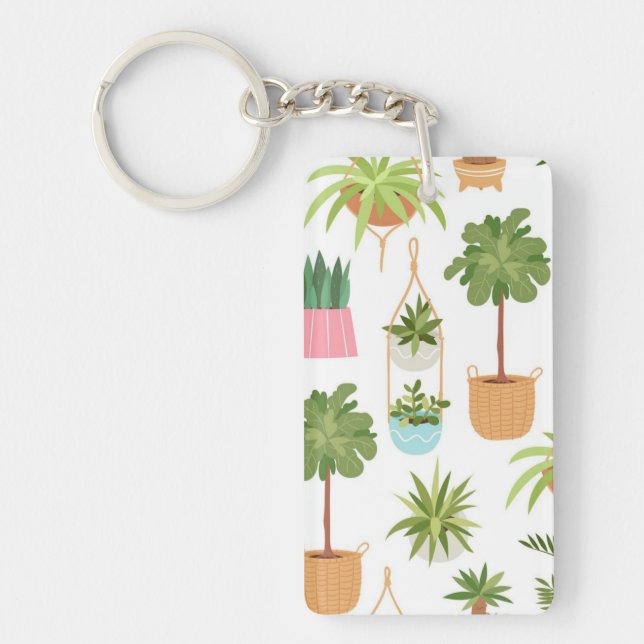 Plant pattern keychain (Front)