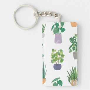 Plant pattern keychain