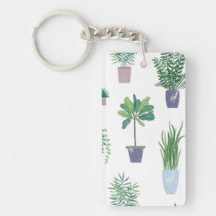 Plant pattern keychain