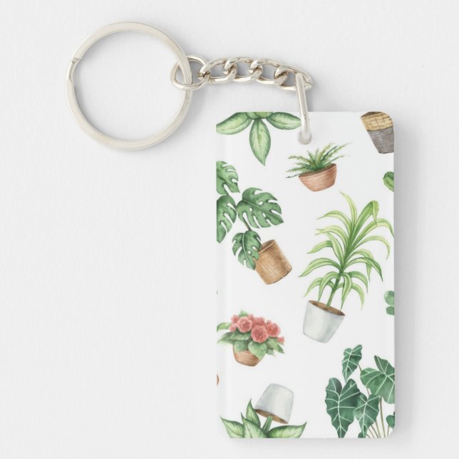 Plant pattern keychain (Front)