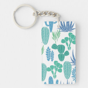 Plant pattern keychain