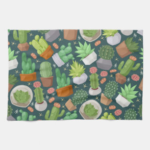 Plant pattern kitchen towel
