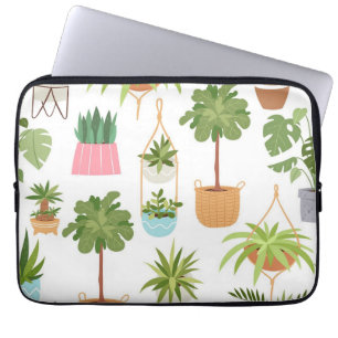 Plant pattern laptop sleeve