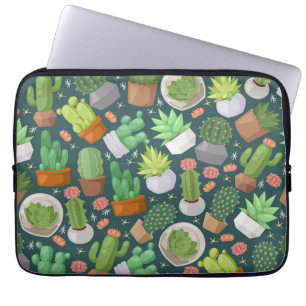 Plant pattern laptop sleeve