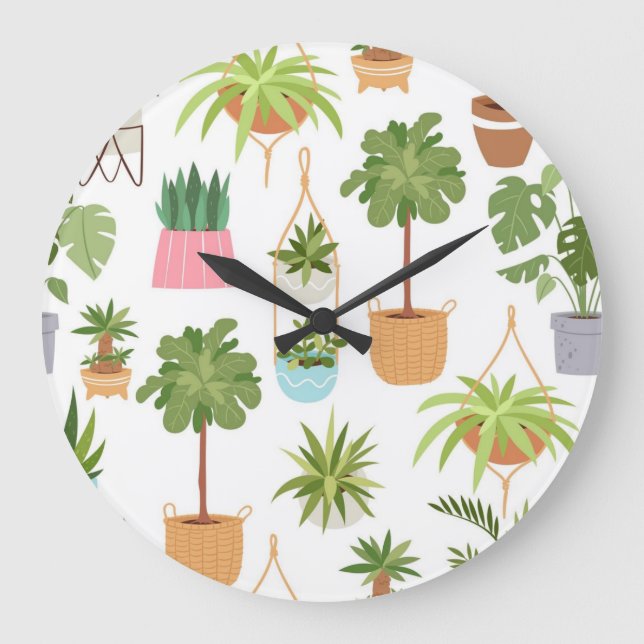 Plant pattern large clock (Front)