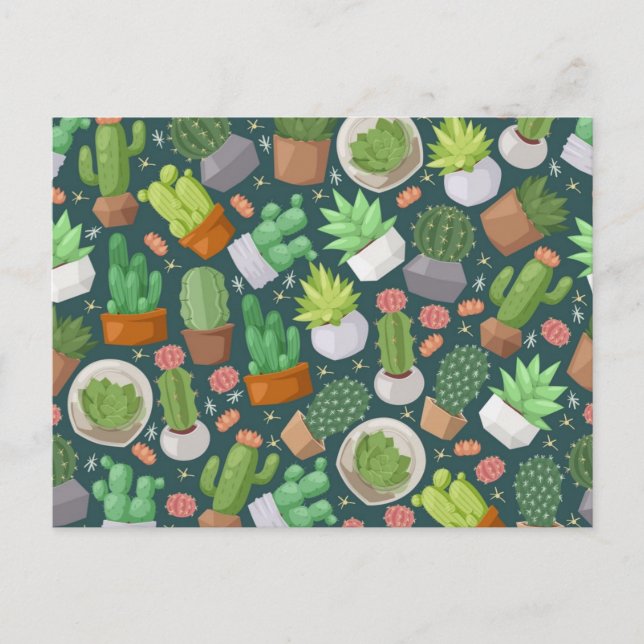 Plant pattern postcard (Front)