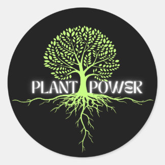 Plant Power. Going Vegan Classic Round Sticker