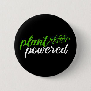 Plant Powered 2 Inch Round Button