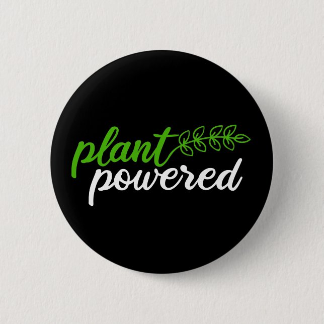 Plant Powered 2 Inch Round Button (Front)