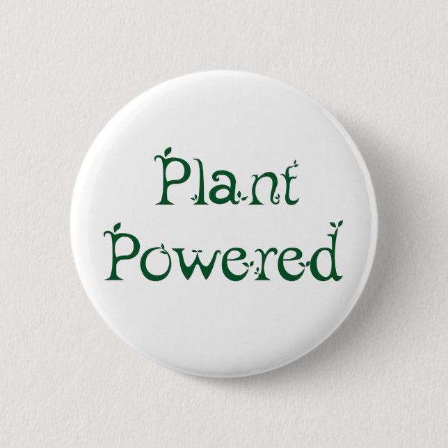 Plant Powered 2 Inch Round Button (Front)