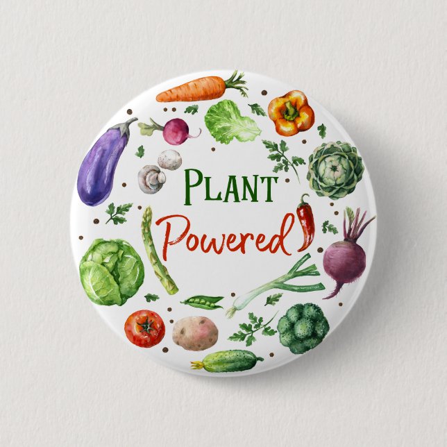 Plant-Powered Designs 2 Inch Round Button (Front)